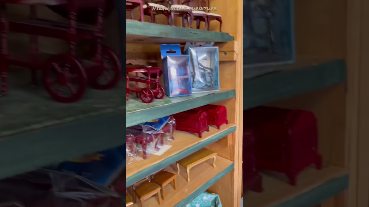 Quick tour of some dollhouse miniature furniture in our shop for sale!! At Earth and Tree Miniatures