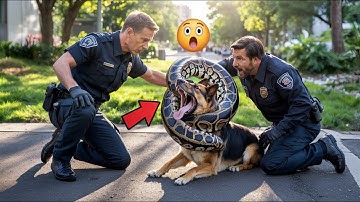 Fearless Heroes Rescue German Shepherd from Giant Snake’s Deadly Grip 🐍