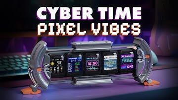 Level up your space with this cyberpunk clock! Customize pixel art and lighting via app! 🎮✨