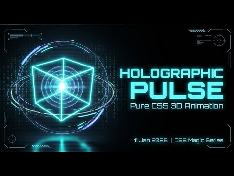 🔮 Holographic Geometric Pulse — Pure CSS 3D Animation