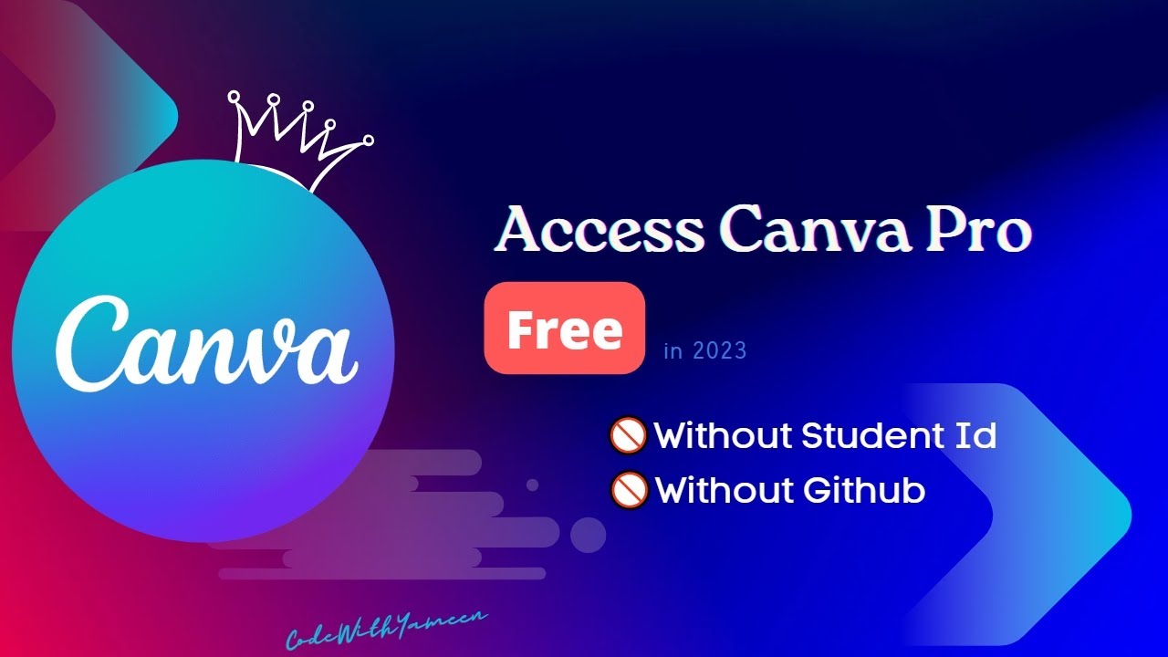 Access Canva Pro for Free in Just 4 Minutes 2023 Live Tutorial ||🚫 ...