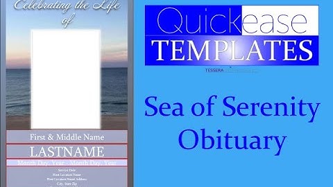 Obituary Demo (Quickease Templates)