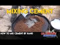 How to mix cement by hand
