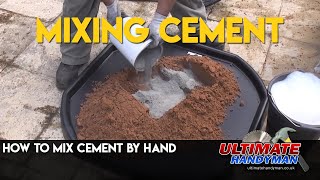 How to mix cement by hand