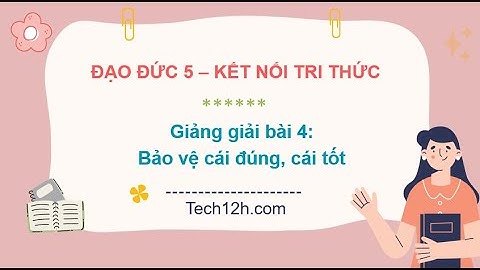 Giảng bài 4: Bảo vệ cái đúng, cái tốt | Bài giảng đạo đức 5 kết nối tri thức