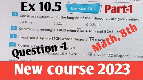 Exercise 10.5 class 8 Math Geometry  unit 10 Question  1 Part-1| New course kpktbb and ptb 2023 SNC