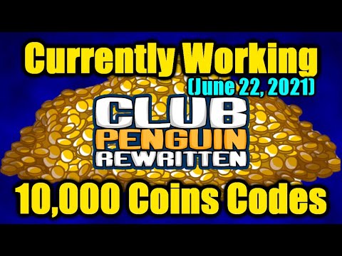 New Currently Working 10,000 Coins Code June 2021 | Club Penguin Rewritten | Legacy