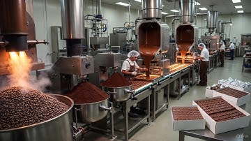 Inside a Chocolate Factory: From Cocoa Beans to Premium Bars (Full Process) | Satisfying ASMR Proces