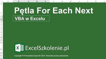 Pętla For Each Next - VBA w Excelu 2013 / 2010