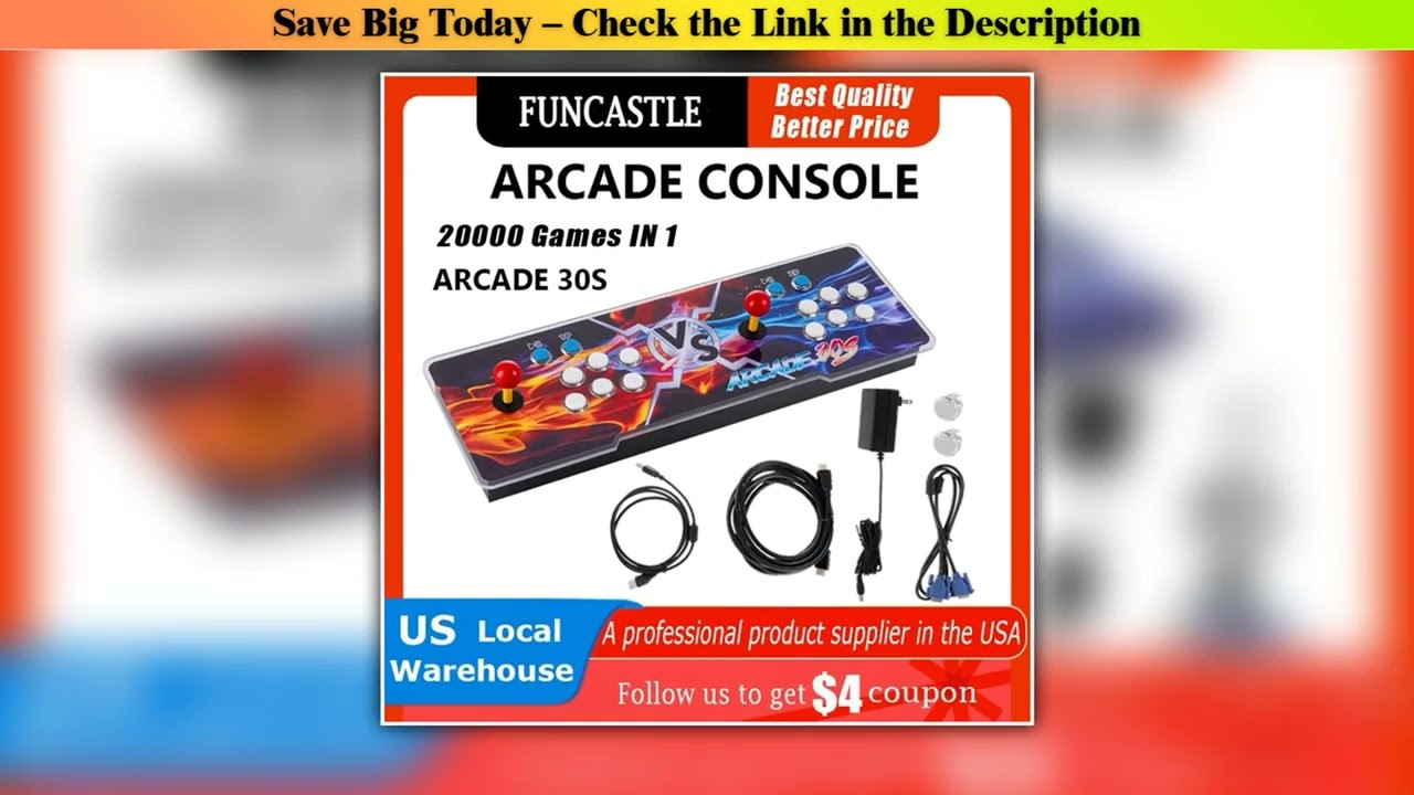 Review Retro Arcade Game Console Box 20000 Games in 1 Classic Retro Video Game Double Stick Multipl
