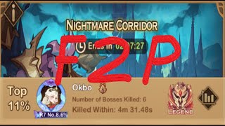 F2P Nightmare Corridor Guide (top 12% but my tree is messed up)
