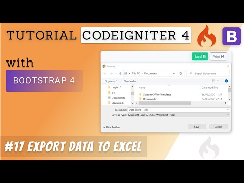 17 Export Data ke Excel - Tutorial CodeIgniter 4 & Bootstrap 4