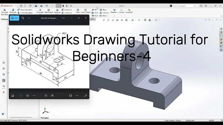 Solidworks Drawing Tutorial for Beginners Exercise - 4 || #Solidworks2023