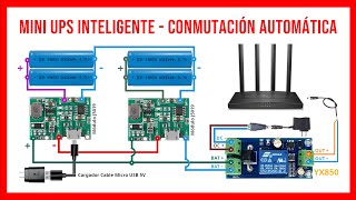 Mini UPS Inteligente — Conmutación Automática — J5019 — YX850  No te quedes sin Internet ⚡