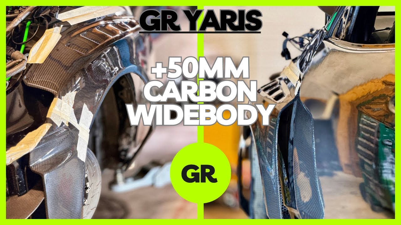 Toyota GR Yaris — карбоновый комплект расширения кузова на 50 мм с дисками 11x18 дюймов