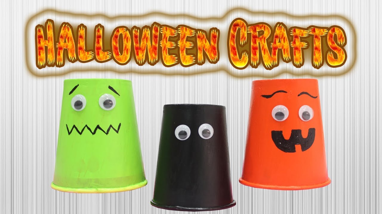 DIY Halloween Crafts for Kids How to Recycle Disposable Cups for