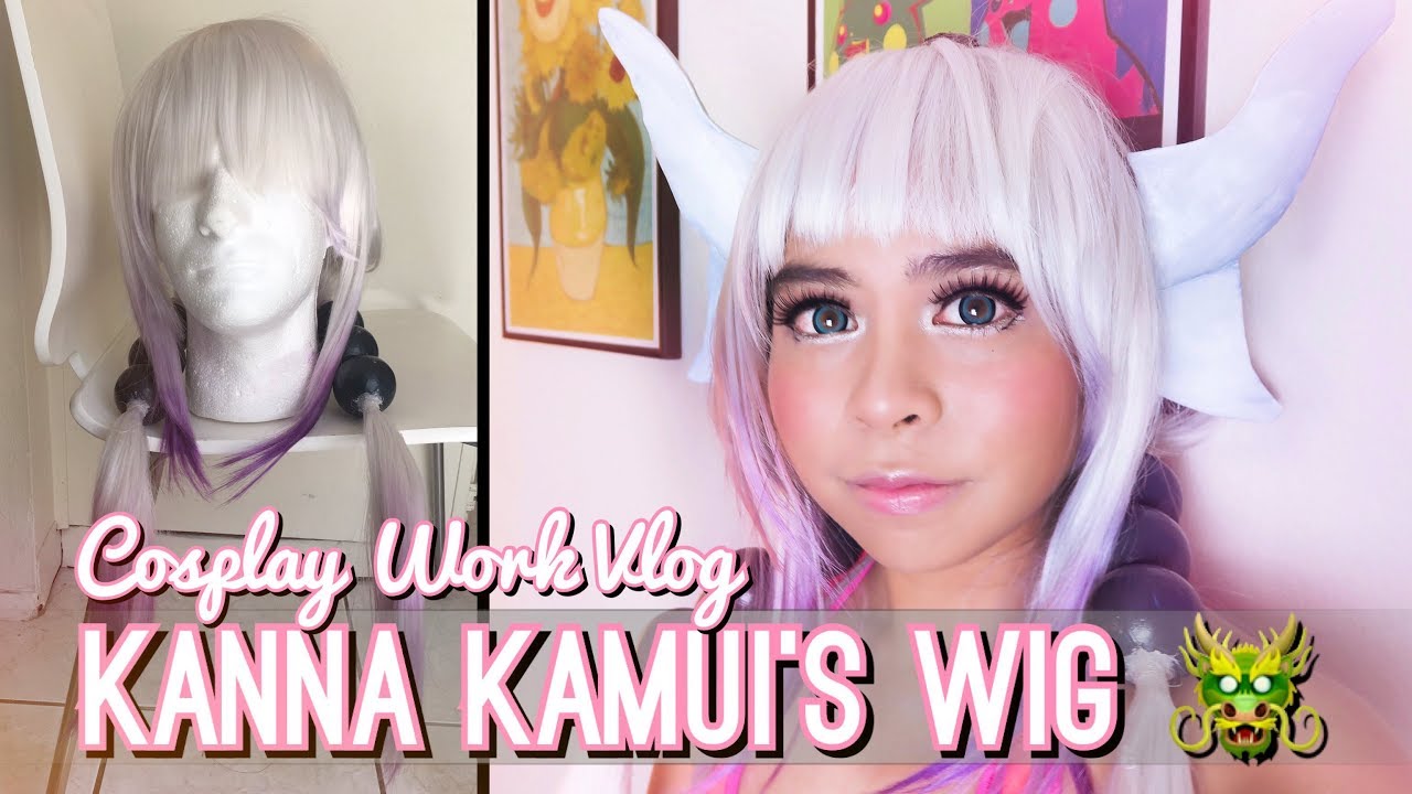 Kanna Kamui's Wig - Cosplay Work Vlog (Miss Kobayashi's Dragon Maid) || shainadilla