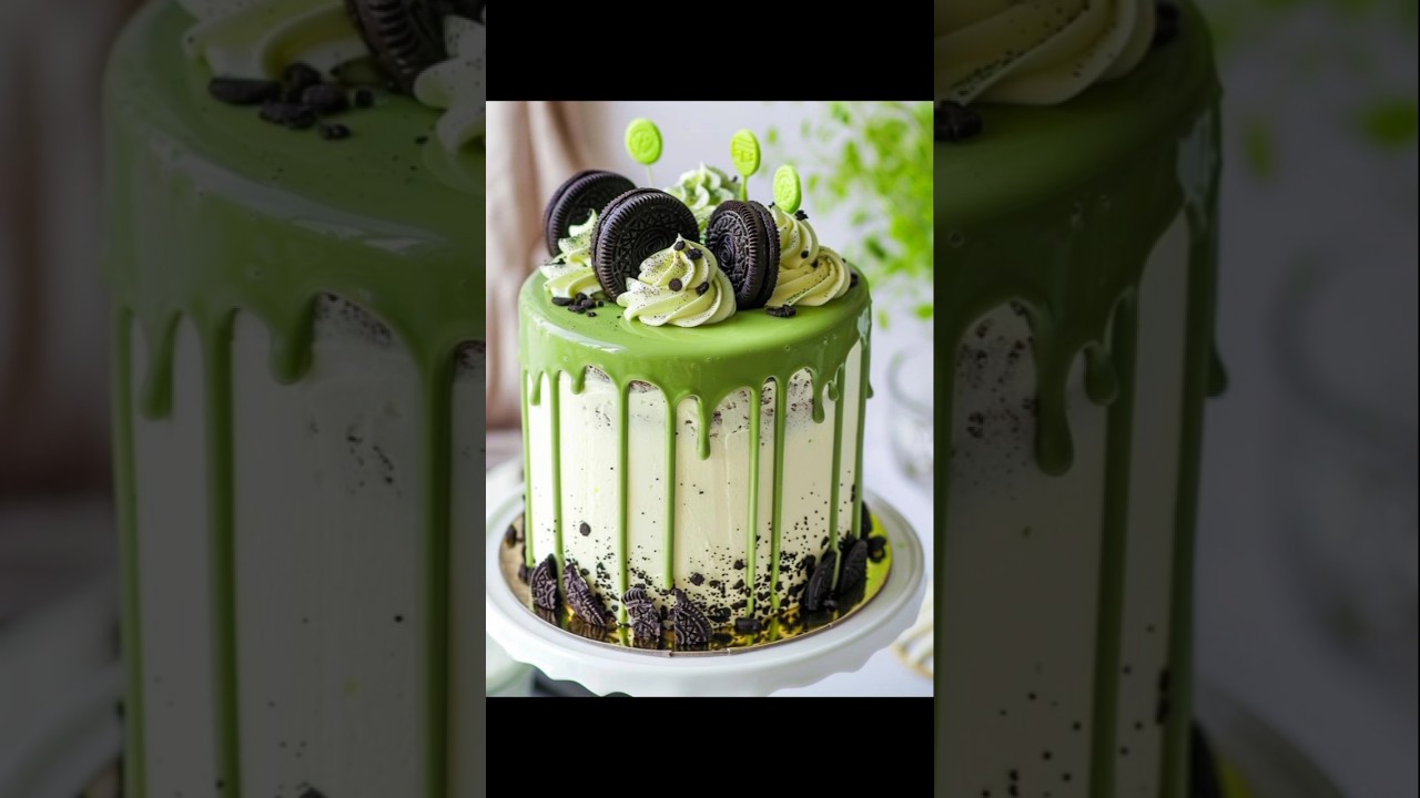 Green colour cake decoration ideas |Twinkle Treats