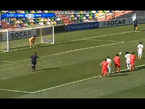 სანდრო ცნობილაძის შეცდომა - საქართველო - პორტუგალია (2-3) U19