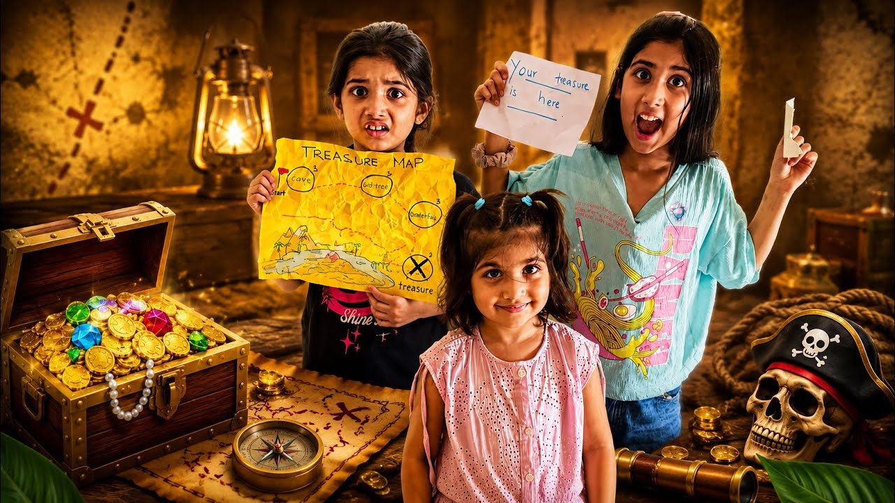 Treasure Hunt Challenge at Home 🗺️💰 | Can the Sisters Find the Hidden Treasure? | Kids Adventure