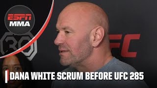 Dana White Pre-UFC 285 Scrum: Jones vs. Gane, Francis Ngannou & TUF with McGregor vs. Chandler