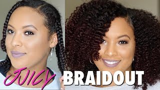 HOW TO ⇢ JUICY and MOISTURIZED Braidout || Updated 2018