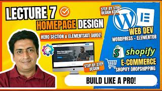 Design a Professional Homepage | Lecture 7: Hero Section &amp; ElementsKit Guide