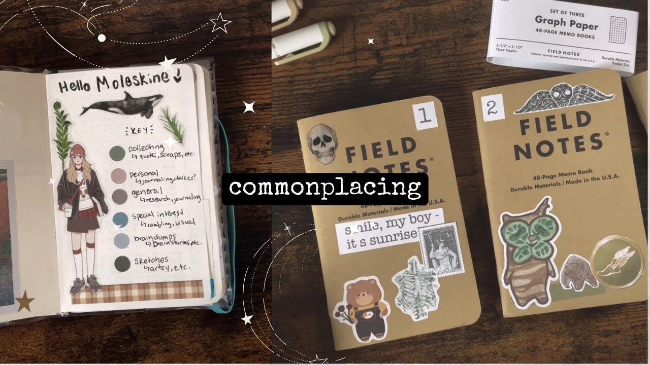 ☾ a commonplace book flipthrough and system update!