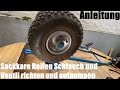 Sackkarre (Sackrolli) Reifen (Autoventil) Schlauch und Ventil richten und aufpumpen Anleitung