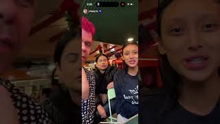 Perez Hilton meets up with Bri Olsen and santos 