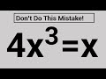 SOLVE AND GRAPH 4x^3=x