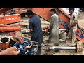 How to Replace China Excavator Main Hydraulic Jack kit || Hydraulic Jack leak oil Seals replace…