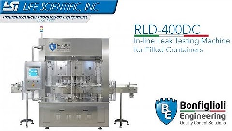 BFS/FFS Leak Testing Machine, Automatic, PK-VS - Bonfiglioli Engineering