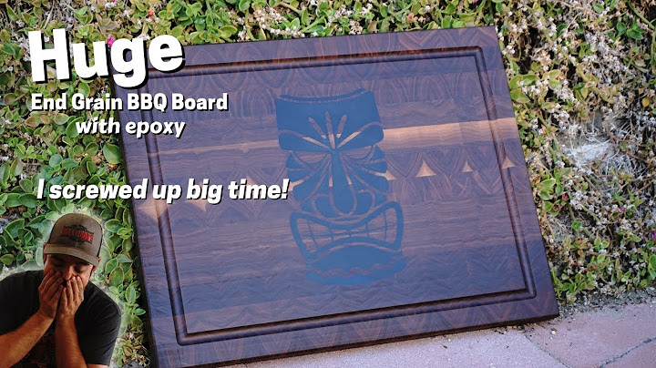 Huge End Grain BBQ Board with Epoxy Inlay // Mistakes Made, Lessons Learned