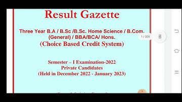 UG sem 1stCbcs  Private  Jammu University | Result out | check full Gazzate