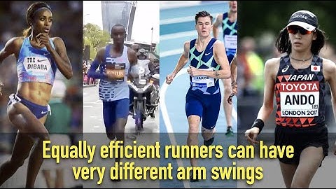 Equally efficient runners can have very different arm swings when running