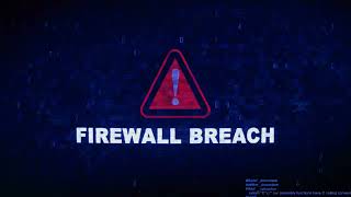 FIREWALL BREACH Text Digital Noise Twitch Glitch Distortion Effect Error