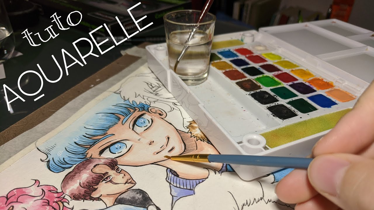 //TUTO// Comment colorier à l'aquarelle ! - YouTube