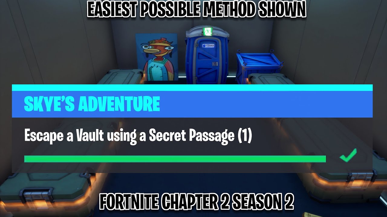 Escape a Vault using a Secret Passage - Fortnite Skye's Adventure Challenges Location Guide