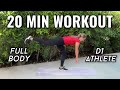 20 MIN AT HOME FULL BODY WORKOUT | VOLLEYBALL (No Equipment)