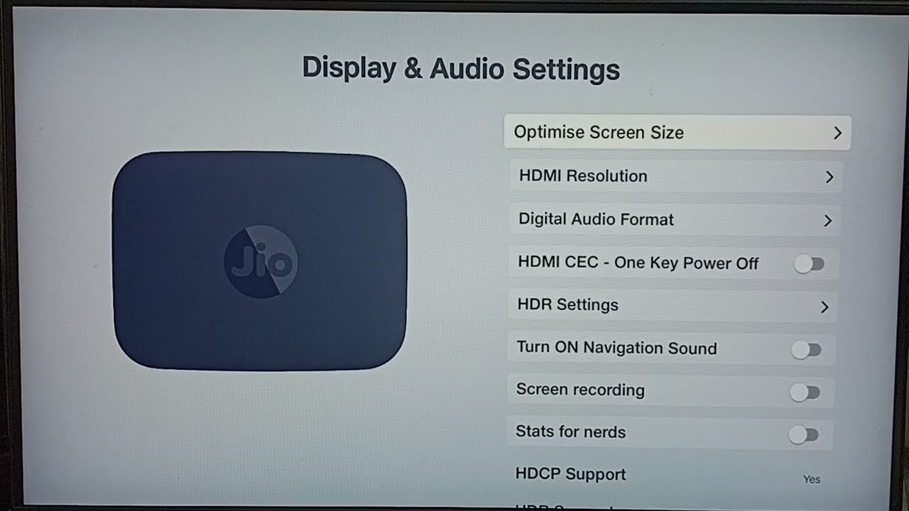 Jio Set Top Box (STB) | Как оптимизировать размер экрана и исправить проблему слишком большого ил...