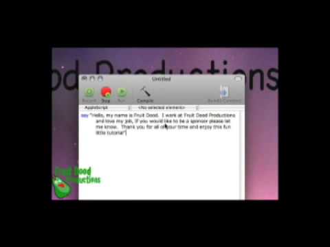 Apple Scripting - The Basics #1