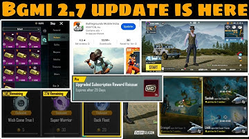 😍 FINALLY BGMI 2.7 UPDATE IS HERE | NEW LOBBY | NEW ACHIEVEMENT | NEW MODE | NEW SEASON | A1 RP