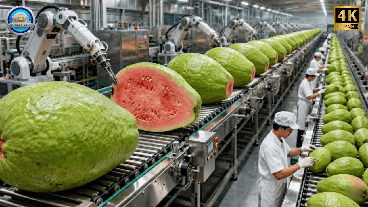 Inside a Modern Guava Factory: From Fresh Guavas to Pink Guava Nectar (Full Process)