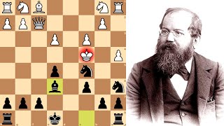 Первый Чемпион мира по шахматам Жертвует Ферзя!