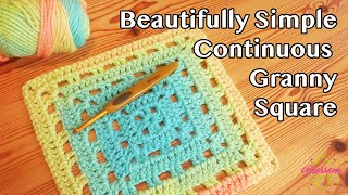 Crochet A Cut Out Granny Square  Continuous Square! Easy crochet motif