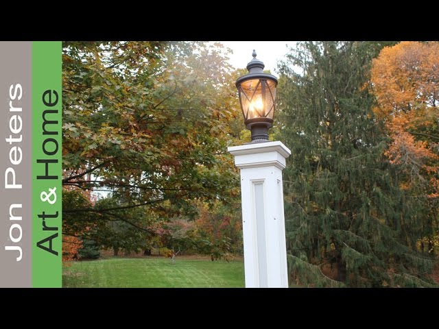 How To Make A Lamp Post Build, Wooden Driveway Light Posts