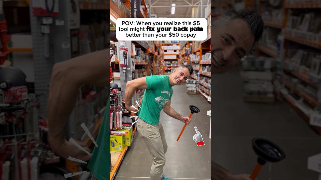 How to Fix Your Back Pain... with a TOILET PLUNGER????
