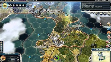 Civilization V G&K Multiplayer Game 033 NQ 8 Player FFA: Huns (Gameplay/Commentary) Part 5/11