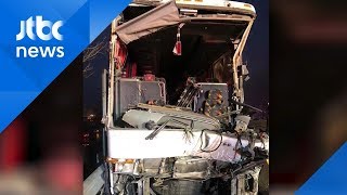 미국서 버스-트레일러 추돌 사고…19명 부상